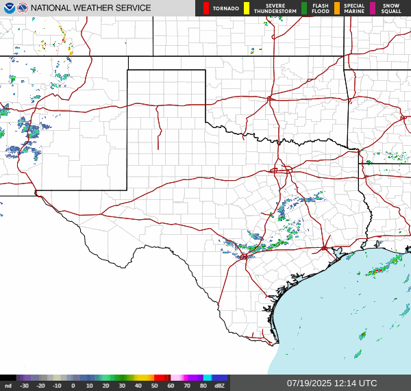 Weather radar map